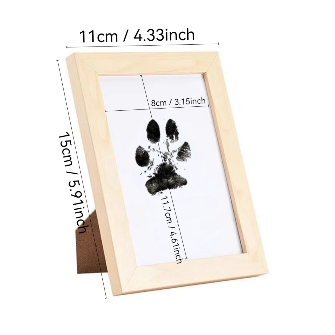 Kit de almohadillas de tinta, almohadilla de huellas y huellas sin tinta sin desorden con tarjetas de impresión, adecuada para bebés y mascotas, recuerdo perfecto: Amarillo claro