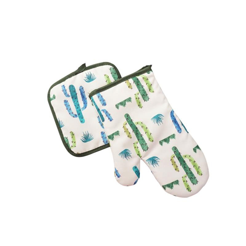 2 pièces cuisine gants isolation motif léopard Pad cuisson micro-ondes gants cuisson BBQ four maniques four mitaines cuisine gants: 10