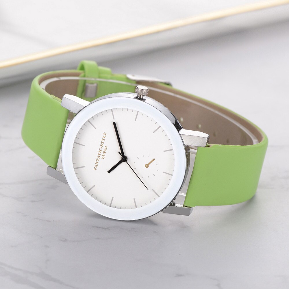 Lvpai geel dameshorloge quartz leren band polshorloge relogio feminino montre femme horloge zegarek damski