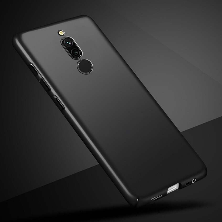 Dla ochraniacz Xiaomi Redmi 8 skrzynki pokrywa ultra cienki cienki twardy obudowa na telefon na zderzak Xiaomi Redmi8 Xiomi Redmi 8 Fundas: czarny
