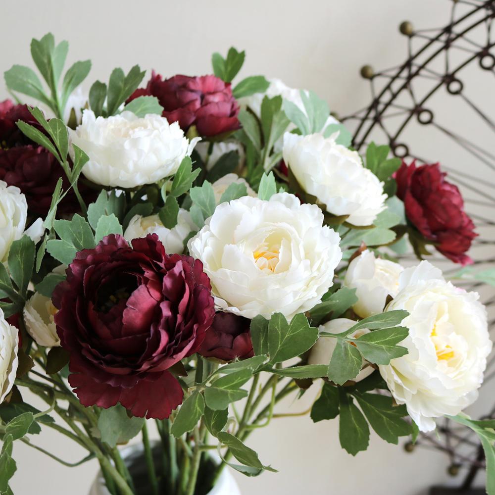 Vacker silke te pion ros blomma | konstgjorda plastblommor för bröllop, hemtillbehör, rumsdekoration