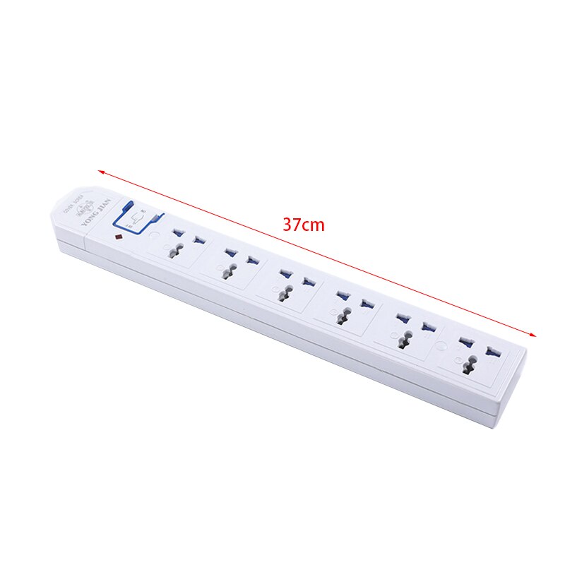 Regleta eléctrica recargable de 10A, 250V, 2000W, CA múltiple, 3, 4, 5, 6 salidas, enchufes de EE. UU., UE, Reino Unido, AU, CN, Cable de toma de extensión