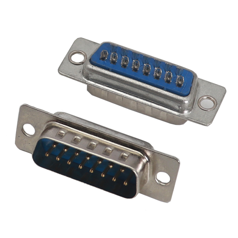 【5-1PCS】 enchufe de puerto serie tipo cable soldado con núcleo DB15 doble fila cabeza macho/hembra/carcasa conector RS232 puerto COM estenopeico: BLANCO / 10-19 Unids