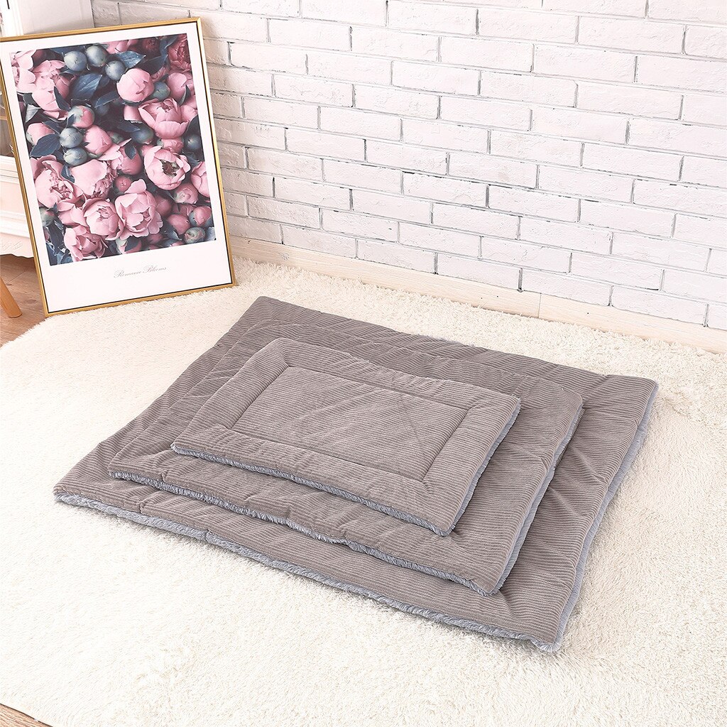 Huisdier Korte Pluche Bed Mat Warm Slapen Matras Voor Kleine Middelgrote Grote Hond Kat Wasbare Huis Matten Sofa Voor hond Mand Huisdier Bed
