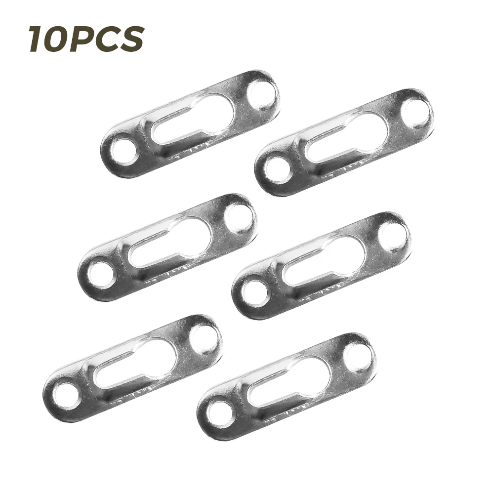 10 Stks/set Metalen Fotohangers 42*13Mm Bronzen Zilverkleurige Zinken Sleutelgathaak Hangend Stuk Fotolijst Kunstwerken Spiegels