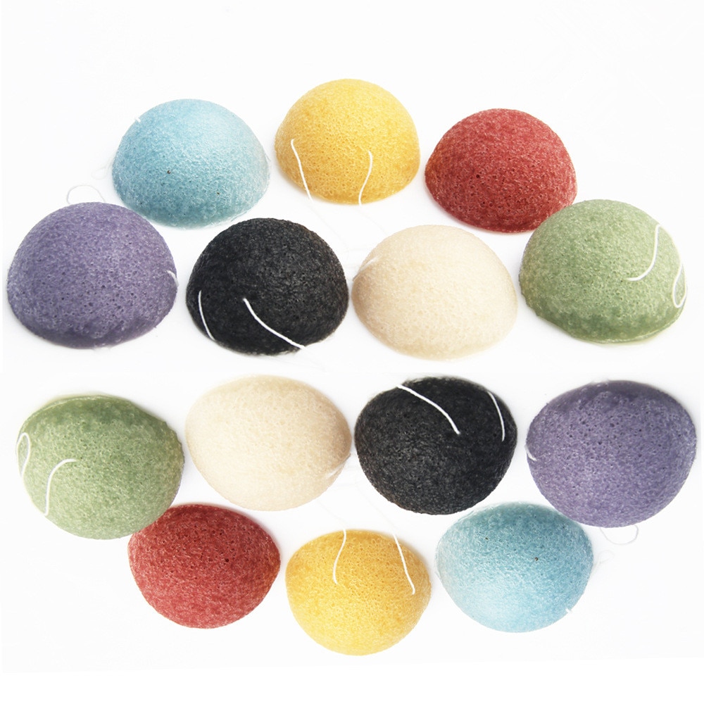 4 Pcs Peeling Reinigen Konjac Spons Natuurlijke Konjac Konnyaku Bladerdeeg Gezicht Wassen Spons Esponja Maquiagem Make-Up Konjac