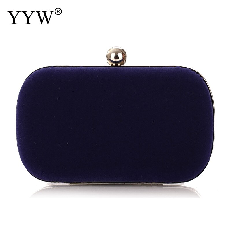 Sac de soirée femme pochette sac à main avec chaîne détachable rouge mariage Cocktail fête velours embrayages bal mariage épaule: royal blue