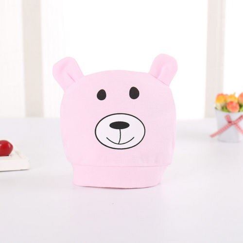Nyfödd 100%  bomulls babymössa unisex 3 mönster tillgängliga mjuk söt babykeps småbarn spädbarn pojkar & flickor nyfödd mössa: Rosa björn