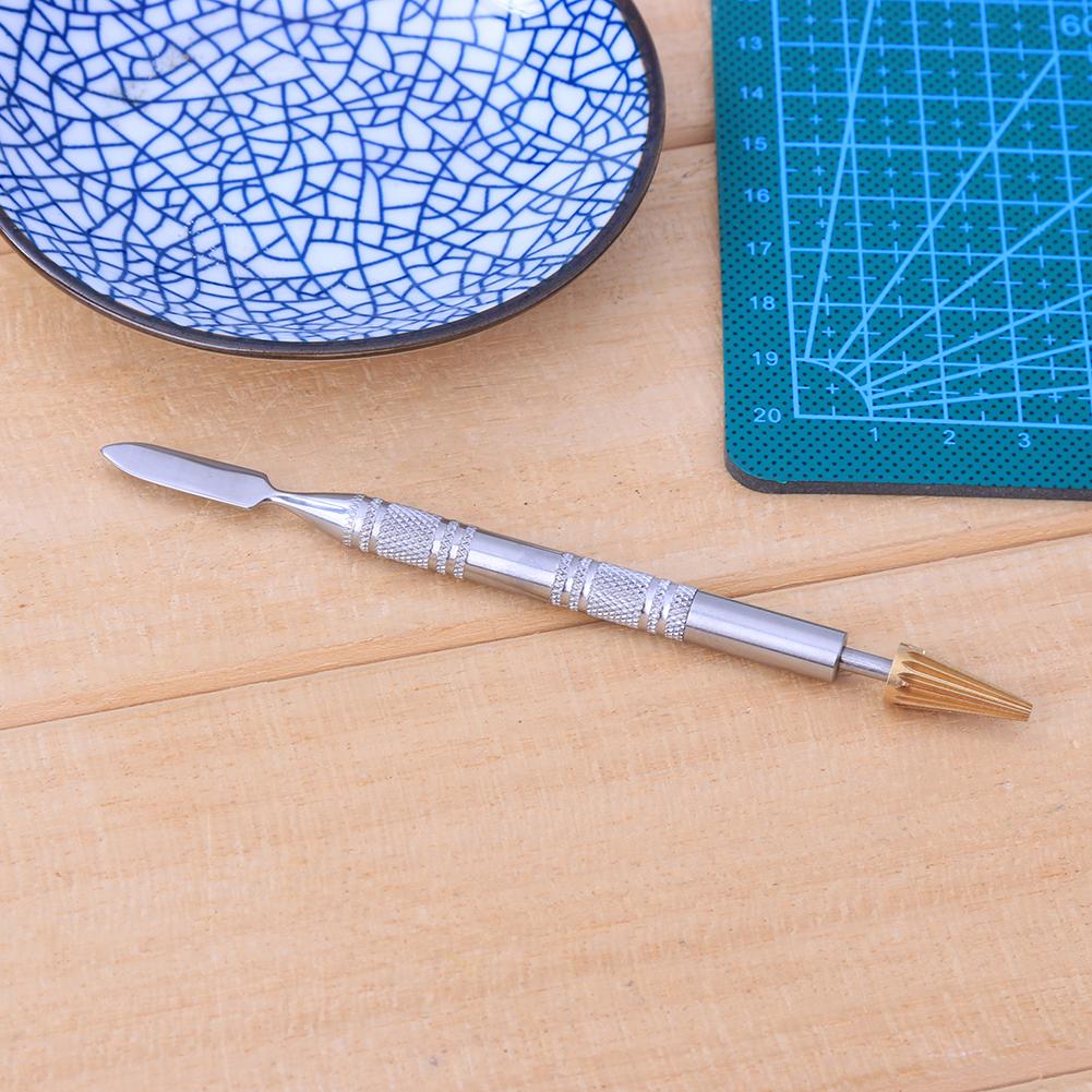 Dual Head Leather Edge Oil Dye Pen Applicator Speedy Paint Roller Tool Leather Craft Apply Oil Quickly Double Side Applicator