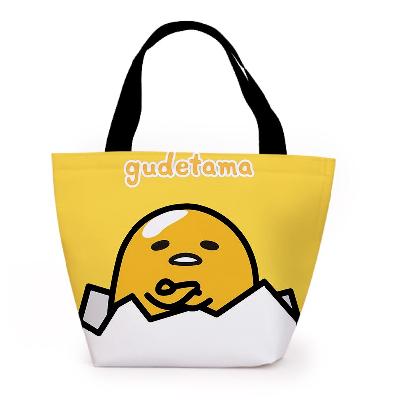 Gudetama Cartoon Cute Canvas Portable Lunch Bags Women Lunch Box Thermo Bag Office School Picnic Cooler Bag Bolsa Termica: 18