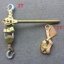 2T--3T hand puller with wire grip , Japanese style ratchet cable puller hand steel wire rope puller ratchet pulling wire gri