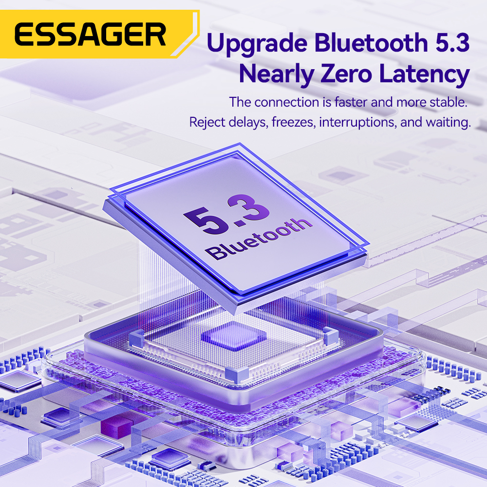 Essager Wireless Bluetooth 5,3 Kopfhörer Tws Ohrhörer Mini Headsets mit Lade koffer Mikrofon Semi-In-Ear-Ohrhörer für alle Telefone