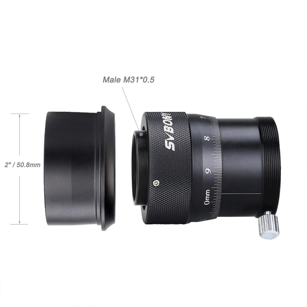 SVBONY Doppio Focheggiatore Elicoidale 1.25 "M42 T2 SCT 2in di Alta Precisione per il Telescopio/cercatore e Guidescope w/ottone Anello di Compressione