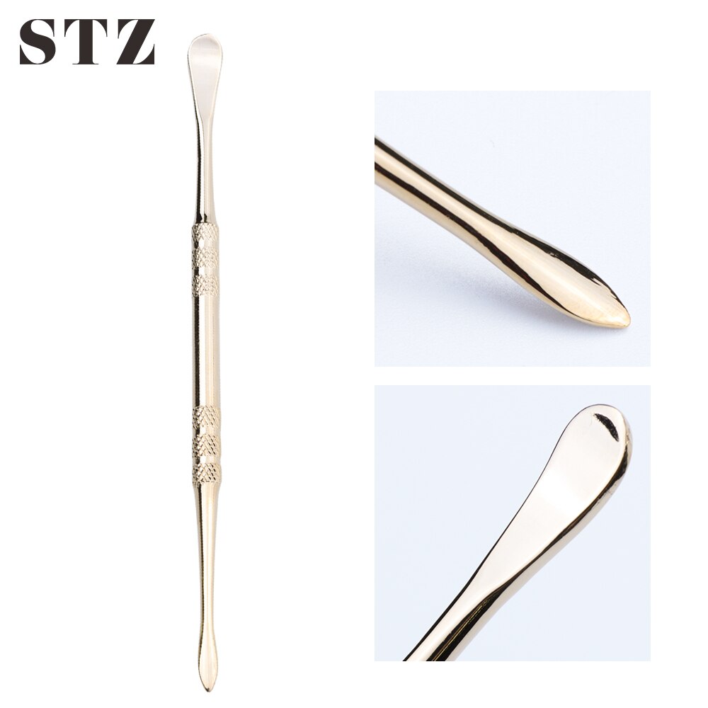 STZ Gold Cutter Nail Cuticle Pusher Professionele Remover Trimmer Manicure Pedicure Rvs Champagne Nail Art Gereedschap CG01