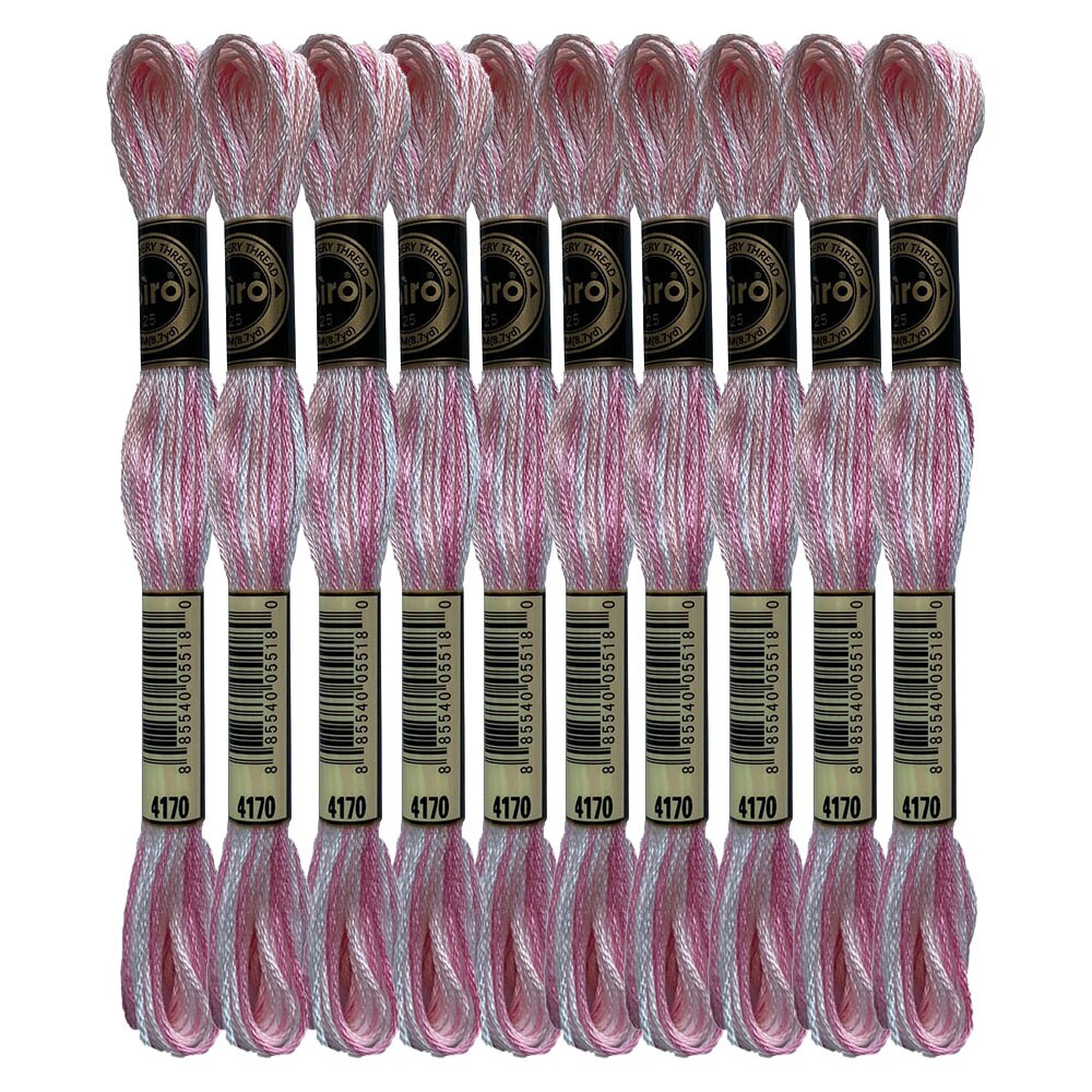 Color Variations Embroidery Floss Pack Variegated Cross Stitch Thread Bonfire Gold Arctic Sea Blue Rose Petals Purple, 8.7 Yard: Whispering Wind x10