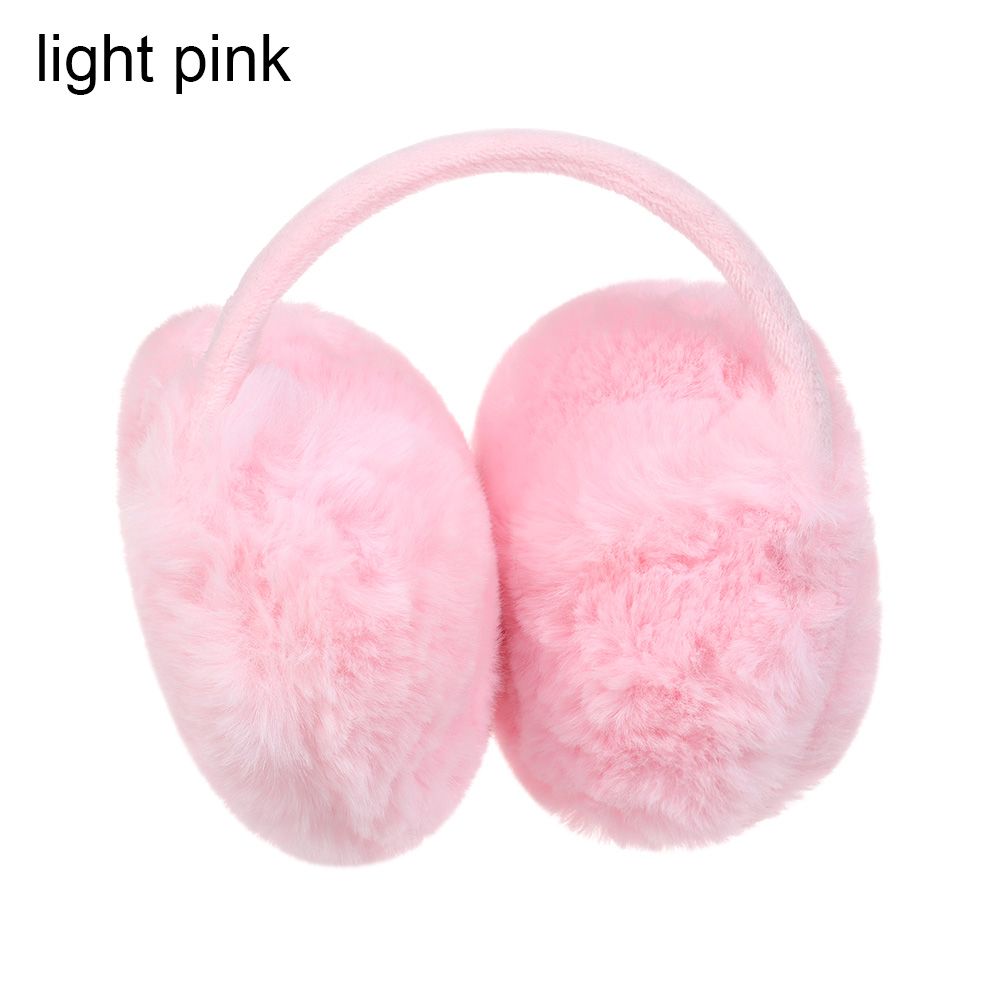 12 kolorów moda mężczyźni kobiety ciepłe nauszniki miękki pluszowy zagęścić ciepłe nauszniki nauszniki ochrona słuchu akcesoria zimowe: light pink