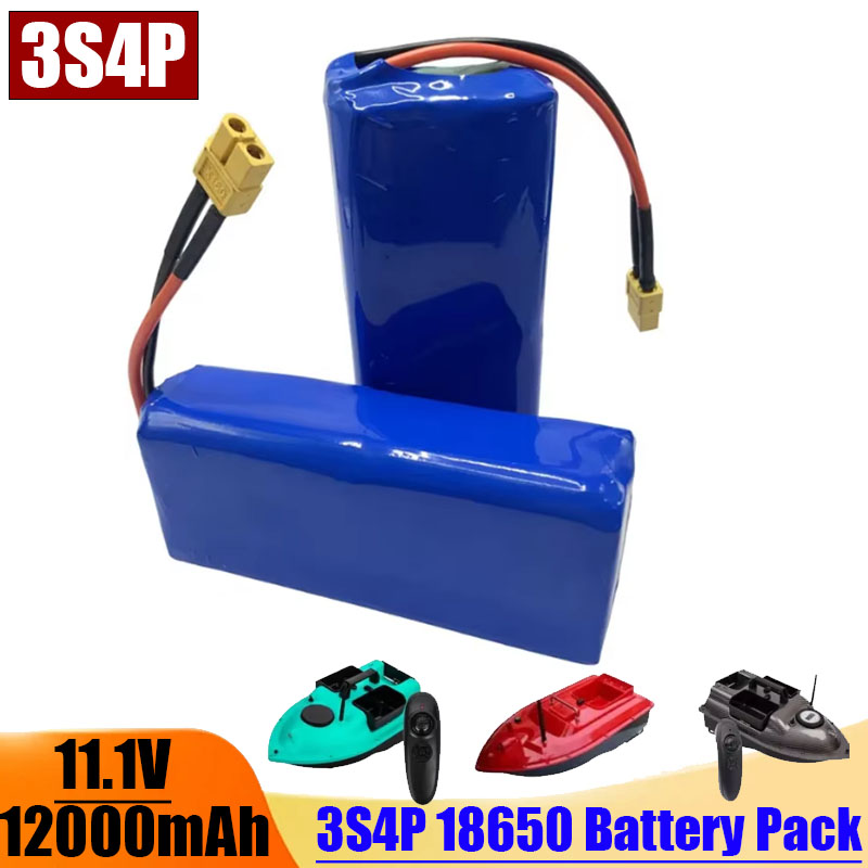 12000 mAh 12 V Batterij 12.6 V/11.1 V 3S4P Lithium-ion 18650 Batterij W/BMS voor Backup Power Ups CCTV Camera Luidspreker Voerboot