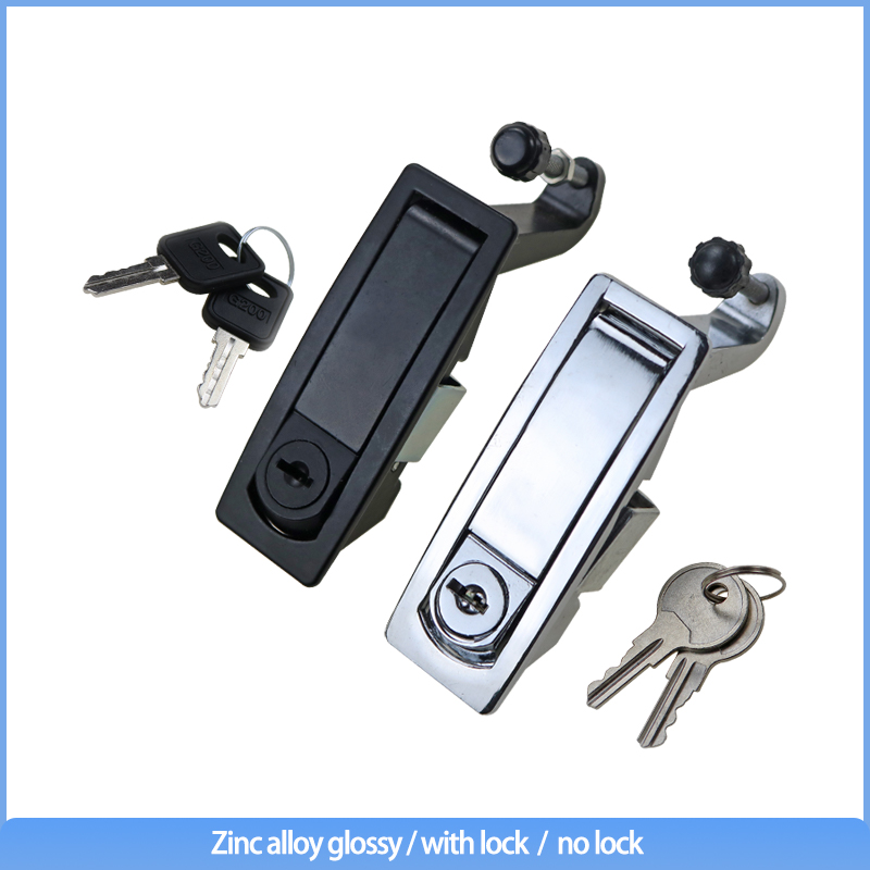 Premium Zinc Alloy Flat Lock with Push-Button Spring Mechanism for Mechanical Equipment, Cabinet Doors, and Electrical Boxes