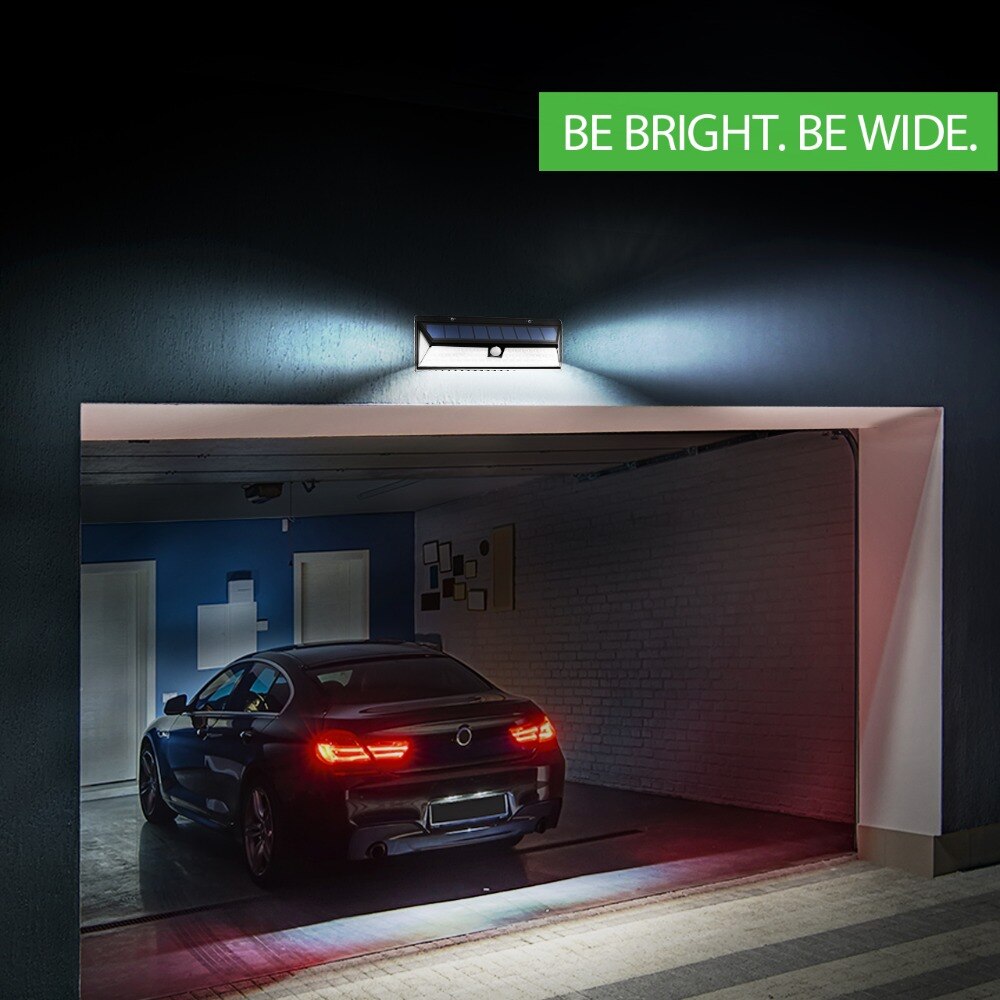 LITOM 54 LED Outdoor Solar Light Garden Garage Bright Wide Angle Security Lights Waterproof IP65 Luz Solar Led Para Exterior