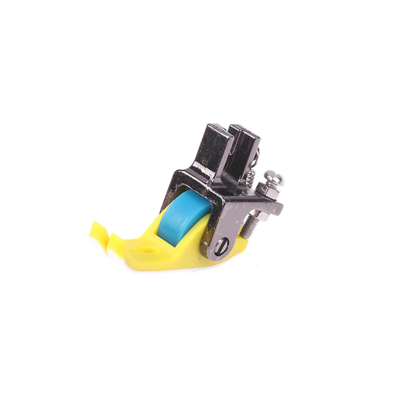 Calcador de rolo resistente ao desgaste de PTFE antirrugas para máquina de costura industrial, calcador universal de material grosso e fino: Cáqui escuro