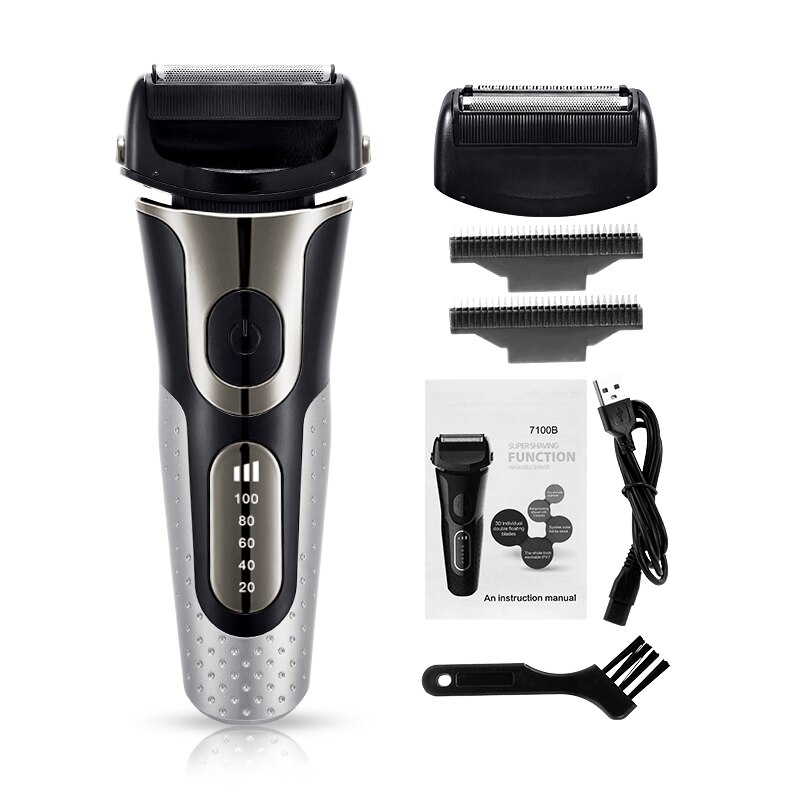 Reciprocating Electric Shaver for Men With Sideburns Knife USB Charging Beard Trimmer Shaving Men's Shaver Trimmer for Men: Package A