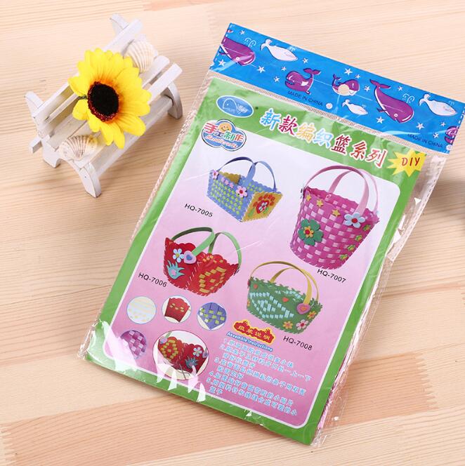 April Du 1pcs DIY Basket Weaving Craft for Kids Eva Handicraft Material Kits Kindergarten Education Toys Girls