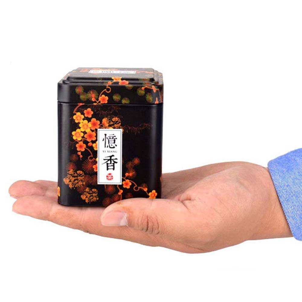 Mini blikken opbergdoos kleine koffie thee opbergpot vierkante verzegelde theebladeren ijzeren verpakkingsdoos chinese stijl container blikken