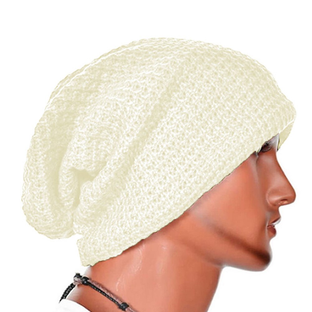 Gorro holgado, gorro de invierno tejido liso, gorro cálido, gorros holgados de esquí para hombres y mujeres, Unisex