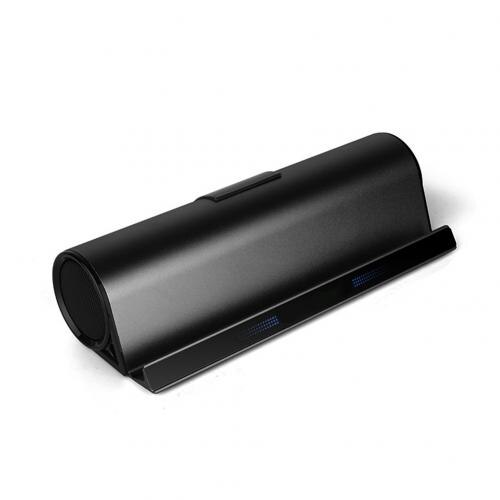Draadloze Bluetooth Speakers Telefoon/Tablet Stand Houder Speaker Verbeteren Bass Stereo Kolom Hifi Muziek Model Draagbare Speaker: Black