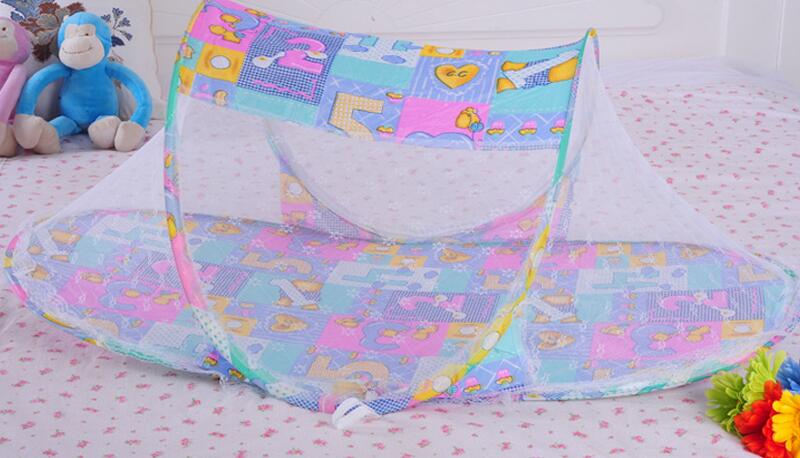 Zomer Kind Draagbare Baby Bed Crib Folding Klamboe Wieg Klamboe Kinderen Crib Klamboe 0-36 Maanden: green