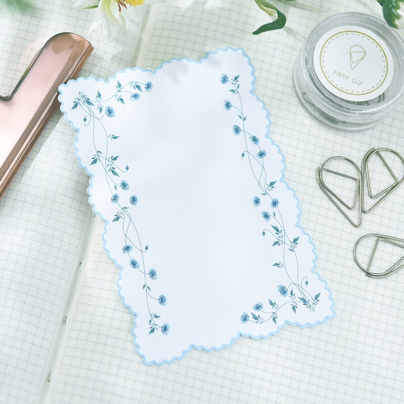 8 stk farge blonder bokmerke papir rose kirsebær kant blomst søppeldagbok dagbok planlegger scrapbooking diy håndverkspapir