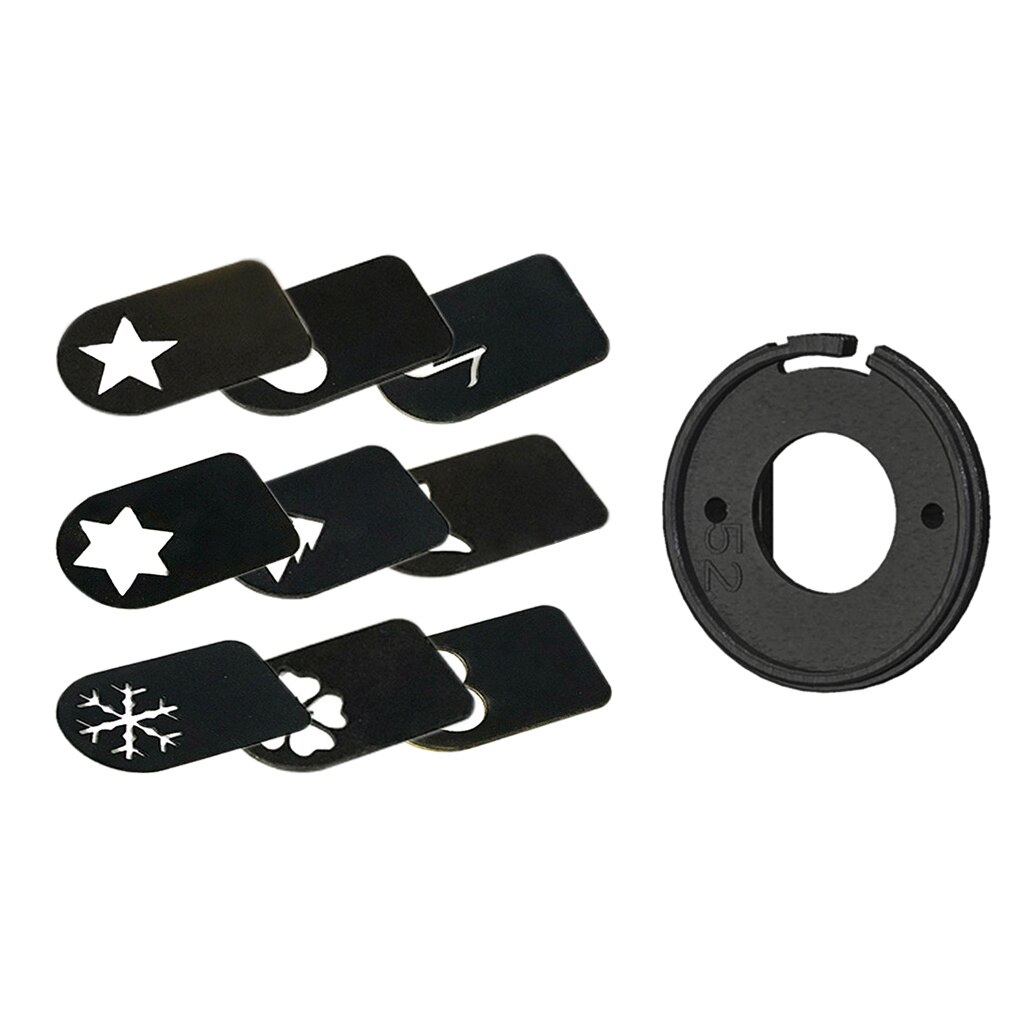 Kit de filtre à effet Bokeh avec couvercle de capuchon d'objectif 82mm 10 en 1 pour scène artistique fête de mariage large Application