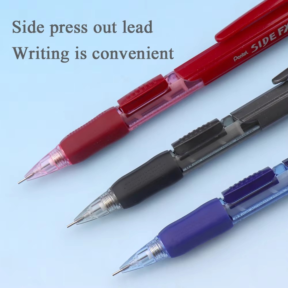 Japan Pentel PD255 Mechanical Pencils 0.5mm Side Extrusion Lead Eraser Head Retractable Classic Cute School Supplies Stationery