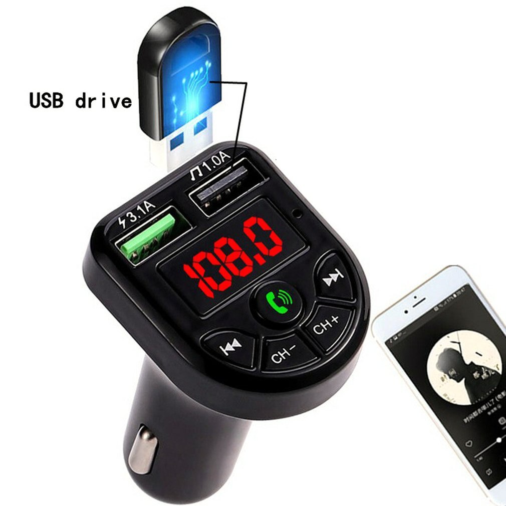 Bte5 Auto Mp3 Bluetooth Handsfree Telefoon Car Bluetooth Speler Auto Muziek Kaart Fm Ontvanger