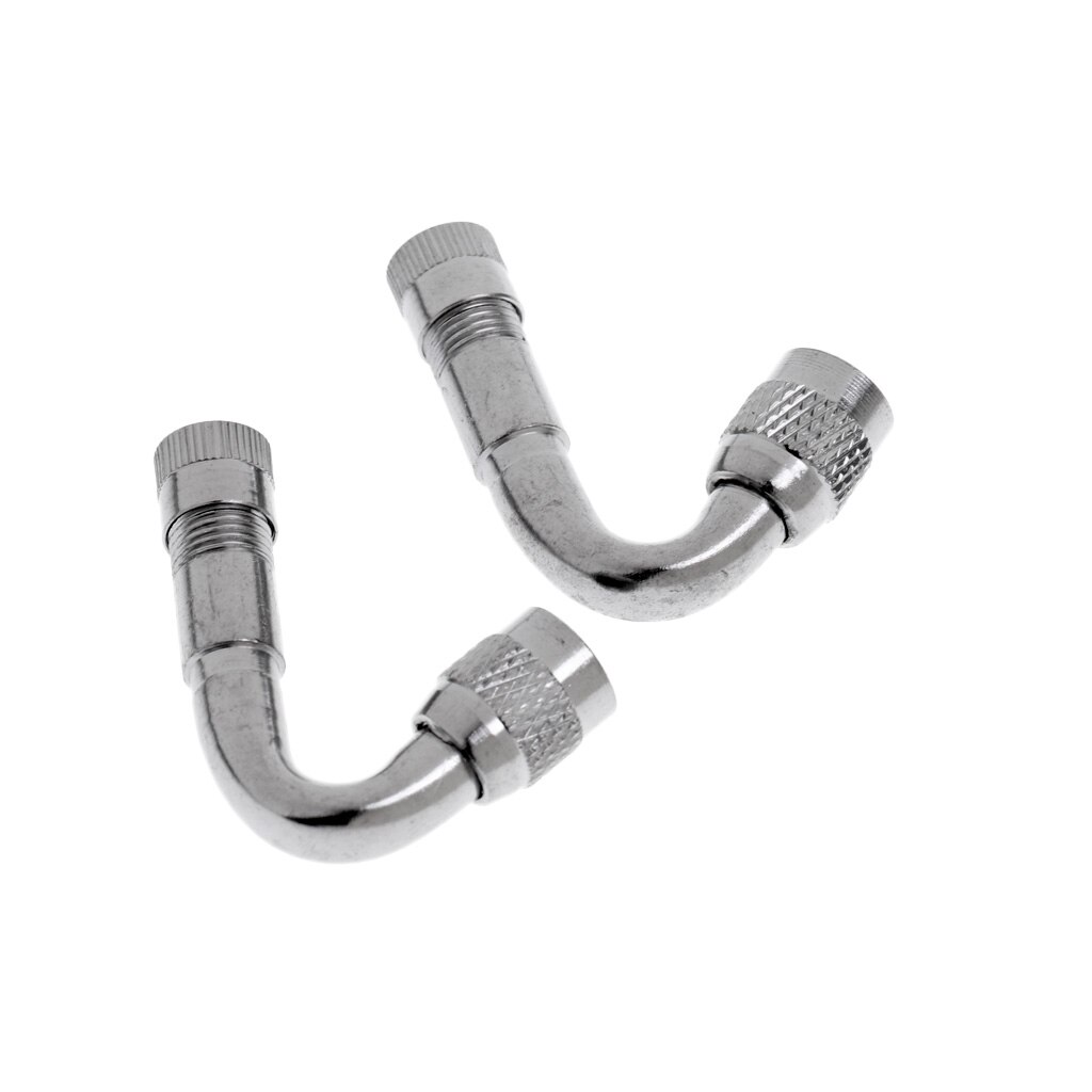 2 x Valve Stem Adapter 45, 90, 135 Degree Valve Extension Car Electrombile Tyre Valve Extender Bike Parts: 45 Degree