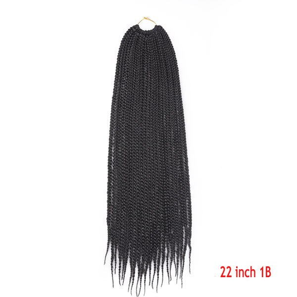 Ombre Crochet Hair Box Braids Synthetic Long Rainbow Pink Braiding Hair 22Strands Crochet Hair for African Braids: 11