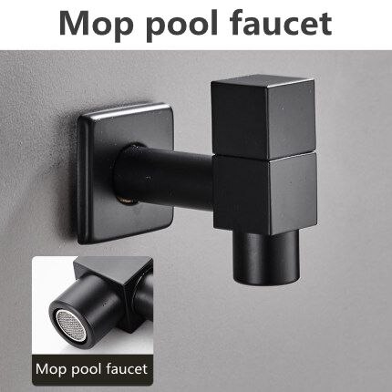 Vandhaner sort messing udendørs have vandhane vandmonteret badeværelse hjørne vaskemaskine vandhane bad toilet moppe pool haner: Rød