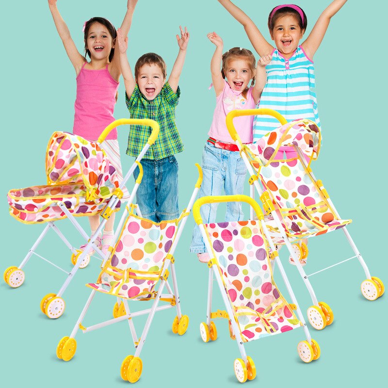 Poussette pour bébé, landau, jouet pour poupée de simulation, accessoire pour filles, maison de jeu