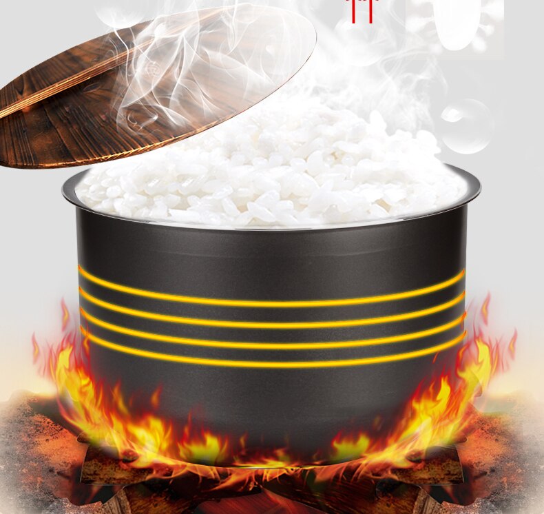 Elektrisk tryckkokare 1.6/3l/4l/5l/6l non-stick pot ris pot inre gall svart svart kristall inre tillbehör spis delar