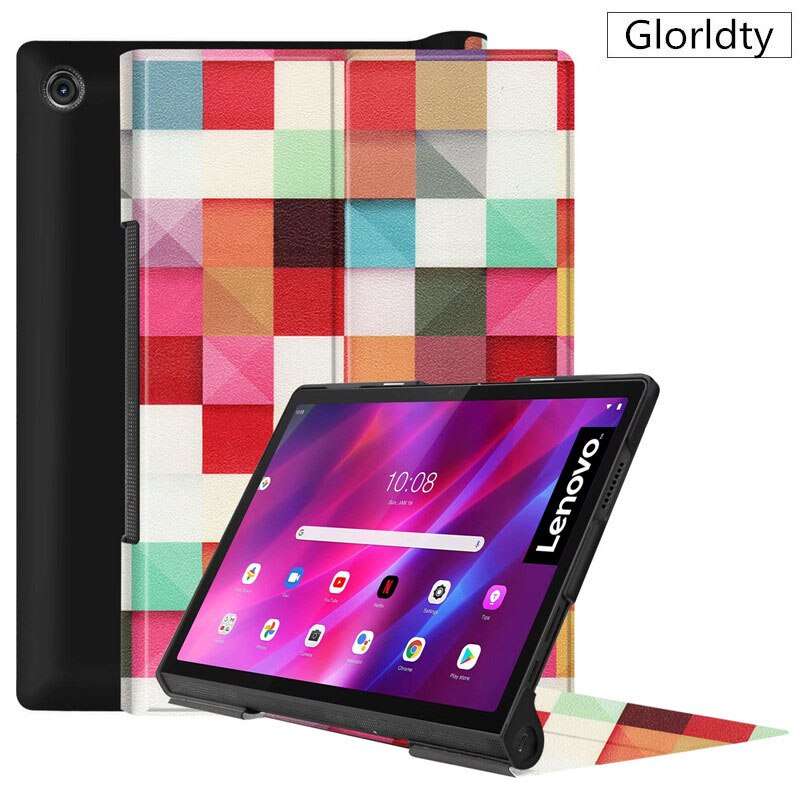 Geschilderd Funda Voor Lenovo Yoga Tab 11 Case YT-J706F Pu Lederen Flip Etui Voor Lenovo Yoga Tab 11 Yt j706F Tablet Coque + Pen: huan li fang