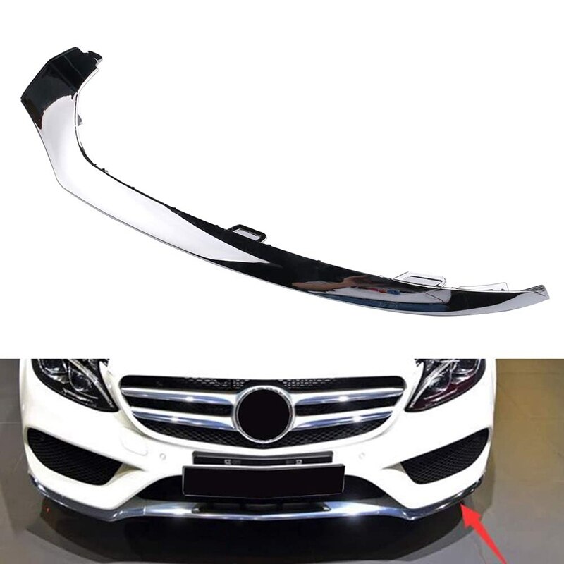 Auto Unteren Stoßfänger Lip Chrome Trim für Mercedes Benz W205 C300 C350