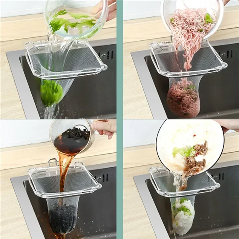 Disposable Food Scrap Sink Strainer Kitchen Sink Stainless Steel Drain Rack Garbage Strainer Rack Easy To Clean Universal Size