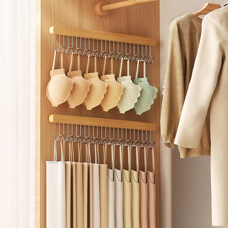 Barre de suspension pour placard, crochet coulissant multifonctionnel, support coulissant pour garde-robe, gain de place, tige de placard pour attaches, foulards