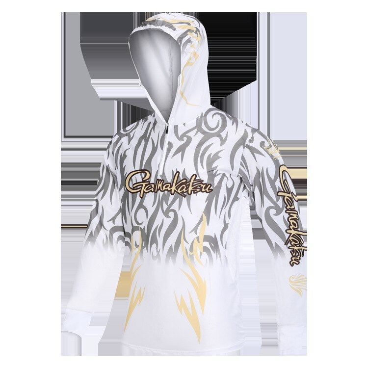 Gamakatsu Vissen Vest Zomer Mannen Lange Mouw Outdoor Fietsen Hooded Jas Snel Droog Ademend Shirtselectric Motorfiets