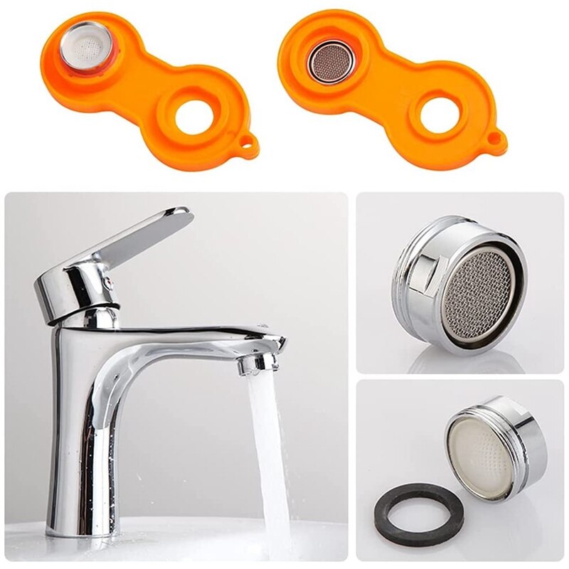 Faucet Aerator Bathroom Sink Aerator, Kitchen Faucet Aerator Replacement Parts With Brass Shell Faucet Aerator Wrench