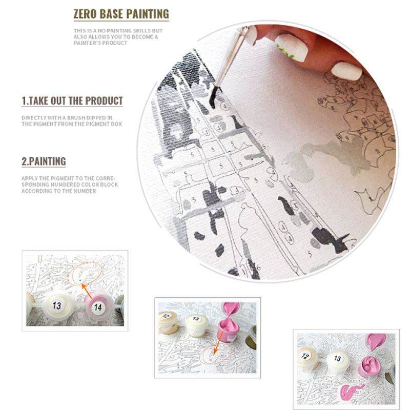 Animales de gato coloridos pintura al óleo DIY por números cuadros de arte de pared para colorear por número lienzo acrílico pinturas al óleo decoración para el hogar