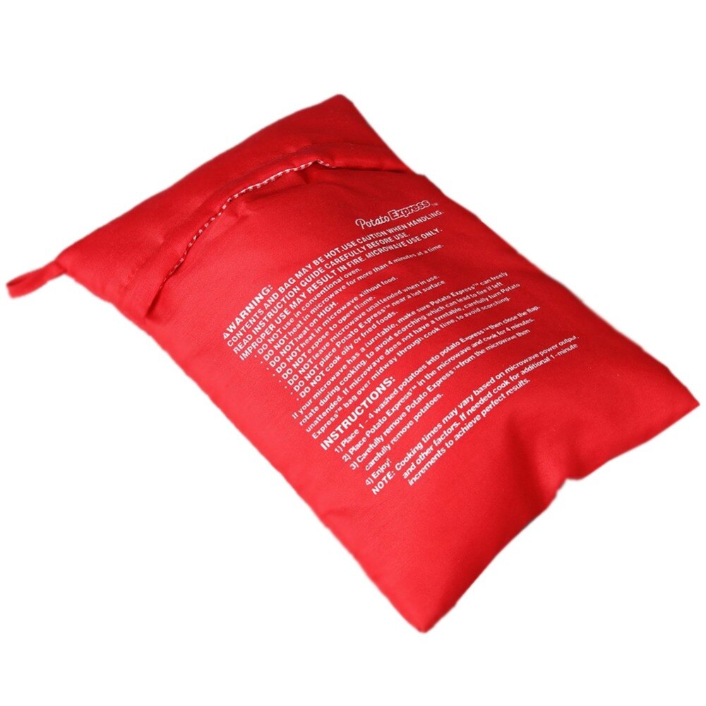 Rood Wasbare Fornuis Tas Wasbaar Gebraden Zak Magnetron Koken Aardappel Quick Fast Gebakken Aardappelen Pocket Om Te Koken Keuken Gadget