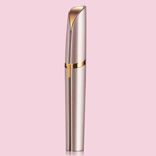 Elektrische Wenkbrauw Trimmer Pen Haar Remover Wenkbrauw Scheermes Multifunctionele Epilator Pijnloos Eye Brow Trimmer Gezicht Scheerapparaat: Gold