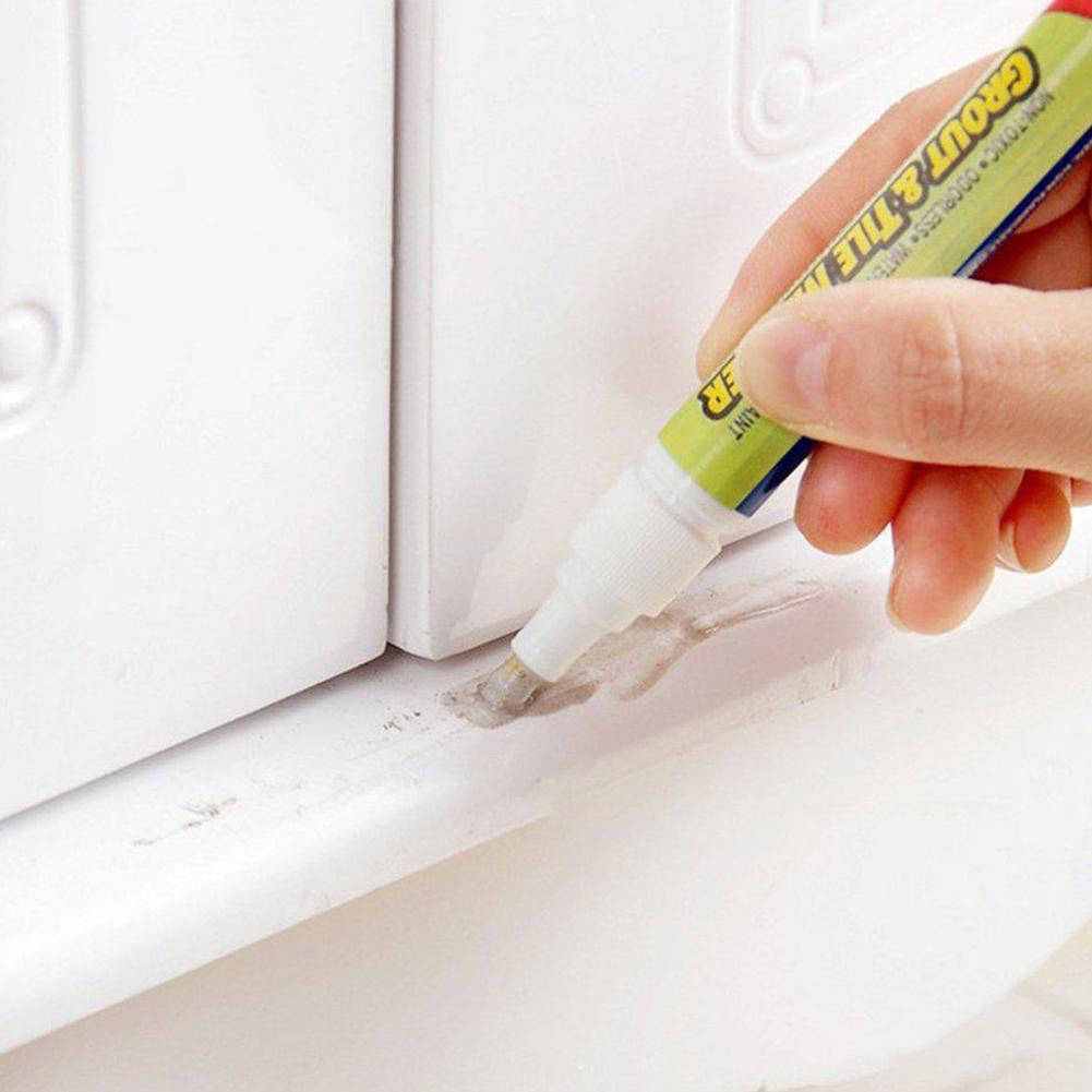 Home Tile Grout Pen Water Resistant Kitchen Instant Mould Tool Tile Repair White Grout Anti Marker E1D8