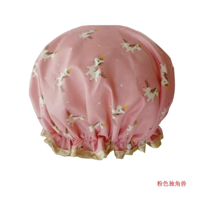 Chapeaux de douche étanches pour adultes | Produits pour salle de bain, chapeau de cuisine anti-poussière, ensemble capuche anti-fumée, shampooing capuchon de douche épais mignon